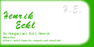 henrik eckl business card